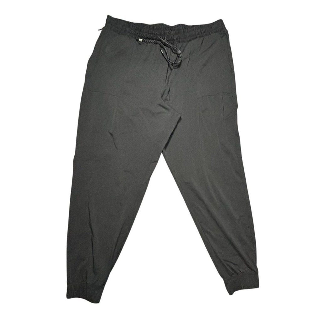 Fabletics Black Jogger Pants Womens XXL/1X Drawstring Zipper Pockets PT2356336